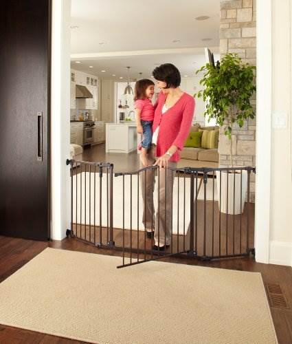 North States Deluxe Decor Baby/Pet Metal Gate - Matte Bronze | 4934 (2-Pack)