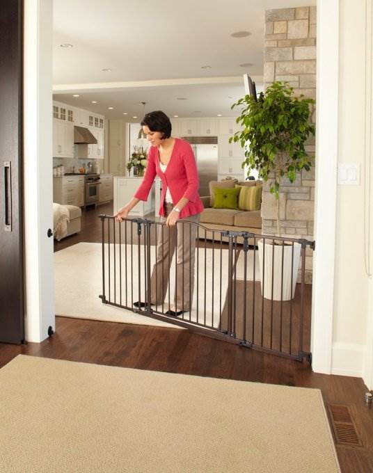 North States Deluxe Decor Baby/Pet Metal Gate - Matte Bronze | 4934 (2-Pack)