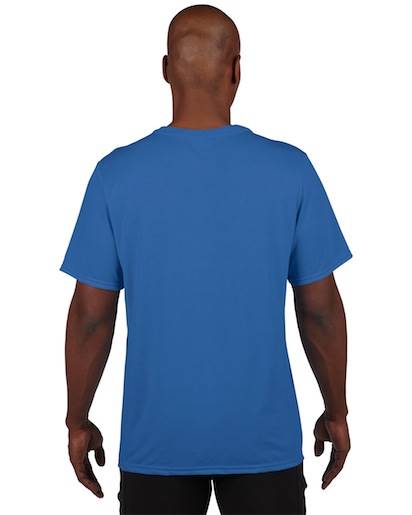 36) New Gildan Mens Large (L) Adult Performance Short Sleeve T-Shirt Blue