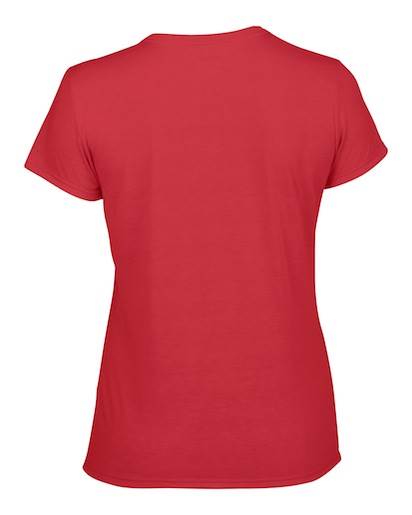 4 Gildan Missy Fit Womens 2XLarge 2XL Adult Performance Short Sleeve T-Shirt Red