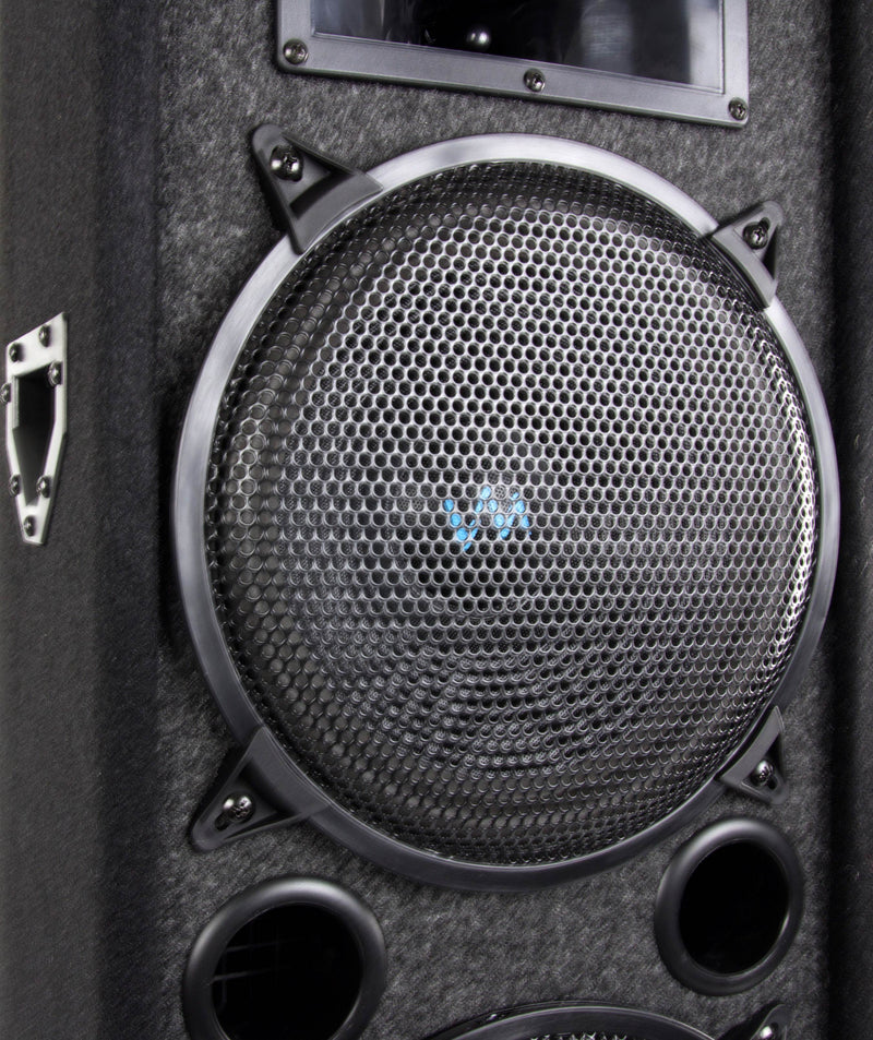 New VM Audio VAS4210P 2200 Watt 4-Way Dual 10" DJ Loud Speakers System (Pair)