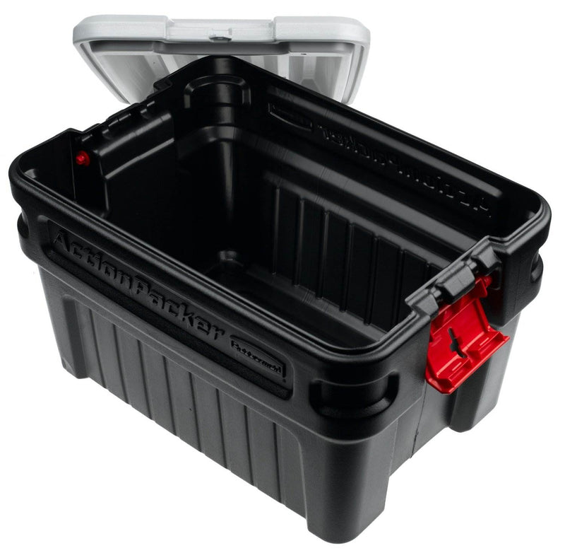 Rubbermaid 24 Gallon ActionPacker Storage Container Box - Black/Grey | 1172
