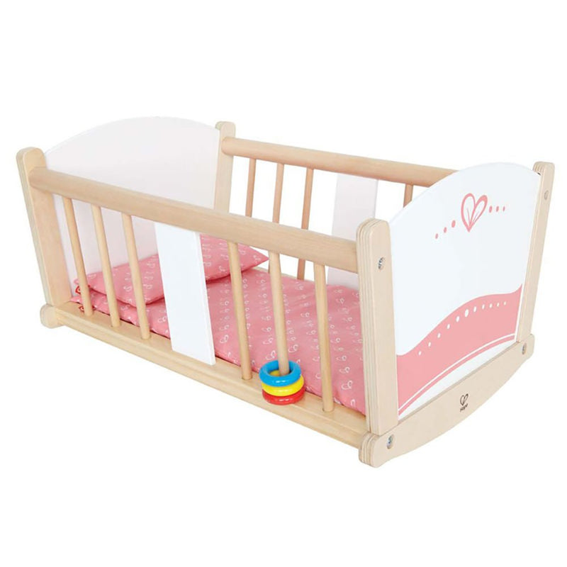 Hape Kids Wooden Pretend Play Sturdy Baby Doll Cradle Toy Furniture (Used)