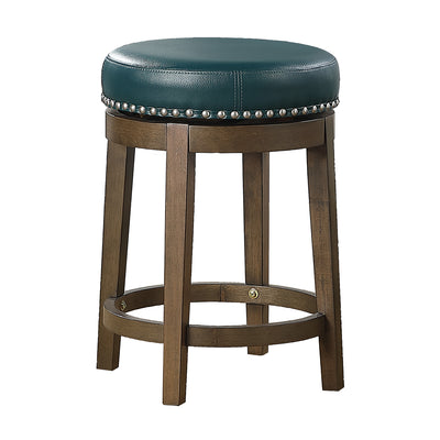 Lexicon Whitby 25 Inch Counter Height Round Swivel Seat Stool, Green (2 Pack)