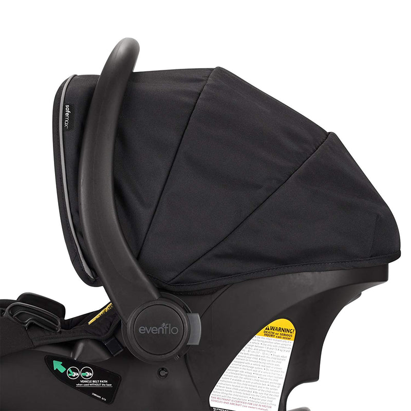 Evenflo Pivot Xpand Baby Stroller & SafeMax Infant Car Seat Travel System, Black