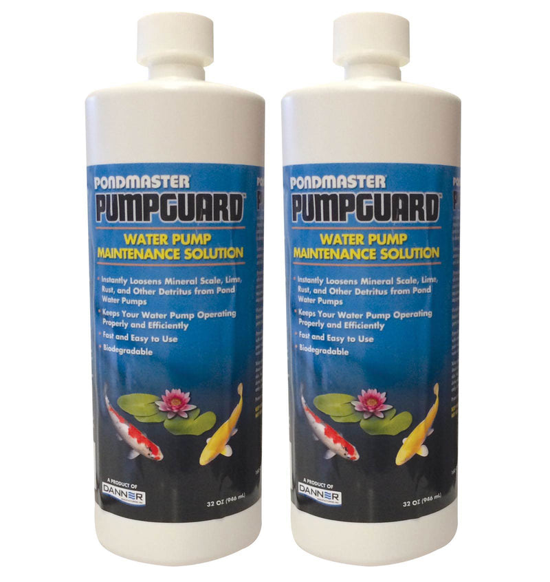 (2) PumpGuard 03907 Pond Pump Maintenance Solution Bottles | 64 oz.