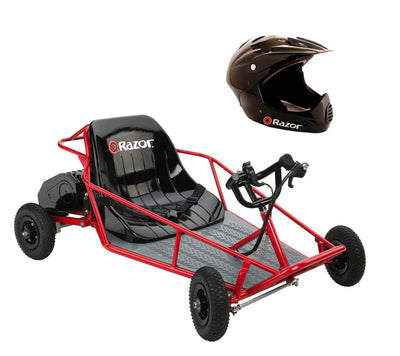 Razor Dune Buggy Electric Kids Car Go Cart with Youth Full Face Sport Helmet
