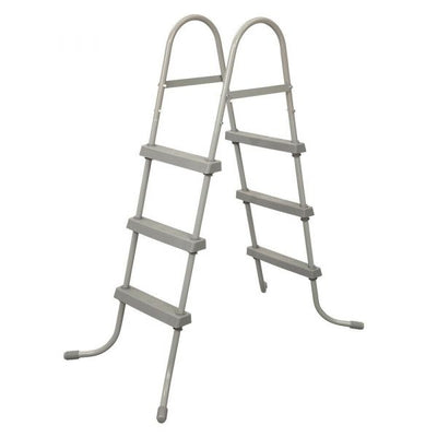 Bestway 58335E-BW 42 Inch Above Ground Pool Ladder, Gray (New Without Box)