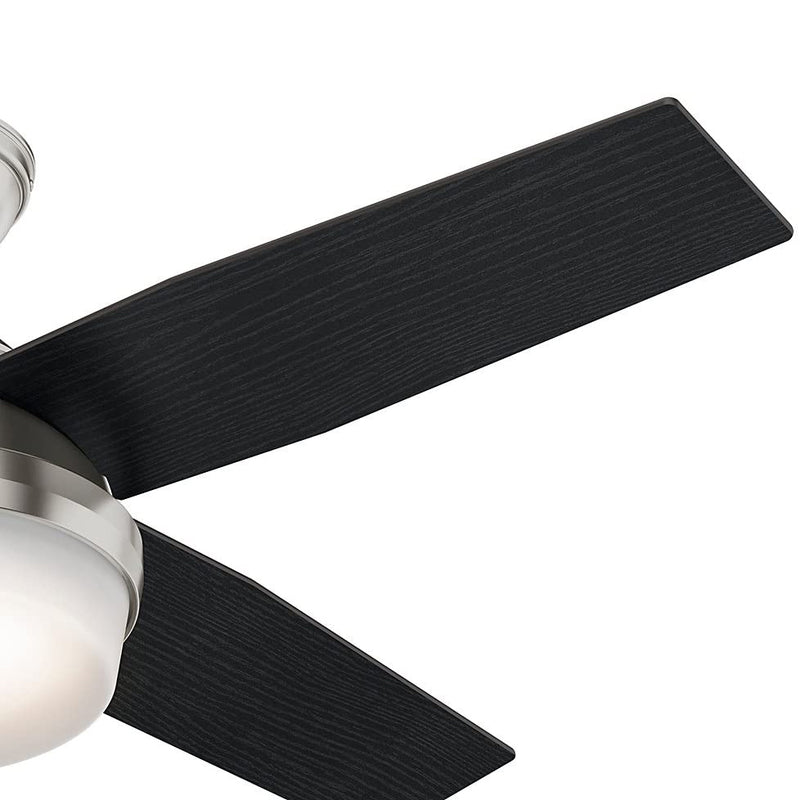 Hunter Dempsey 44" Ceiling Fan with LED Light and Remote Control, Brushed Nickel