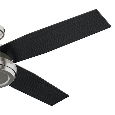 Hunter Dempsey 52" Low Profile Indoor Ceiling Fan with Remote, Brushed Nickel