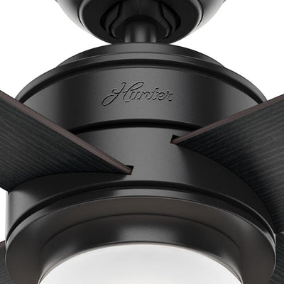 Hunter Fan Company Hepburn w/ LED Light 52-Inch Ceiling Fan, Matte Black Finish