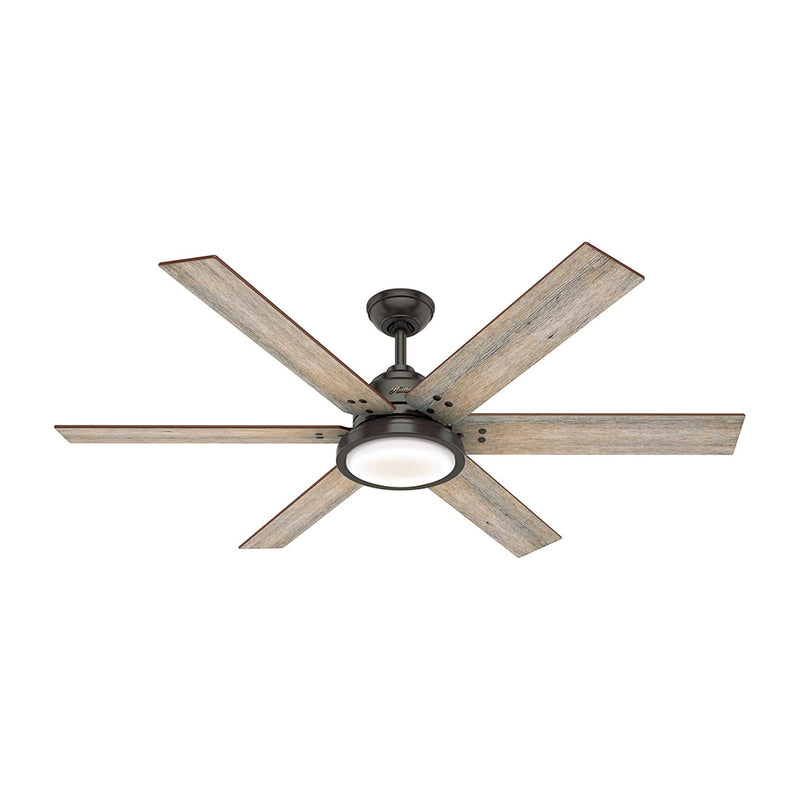 Hunter Fan Company Warrant 60 In Ceiling Fan w/ LED Light, Noble Bronze (2 Pack)