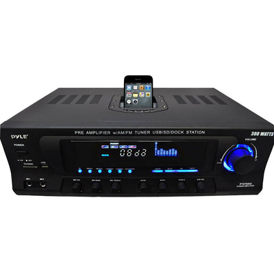 4) VM Audio SR-WOD6 Outdoor Speakers + Pyle Pro PT270AIU 300W Home Amplifier