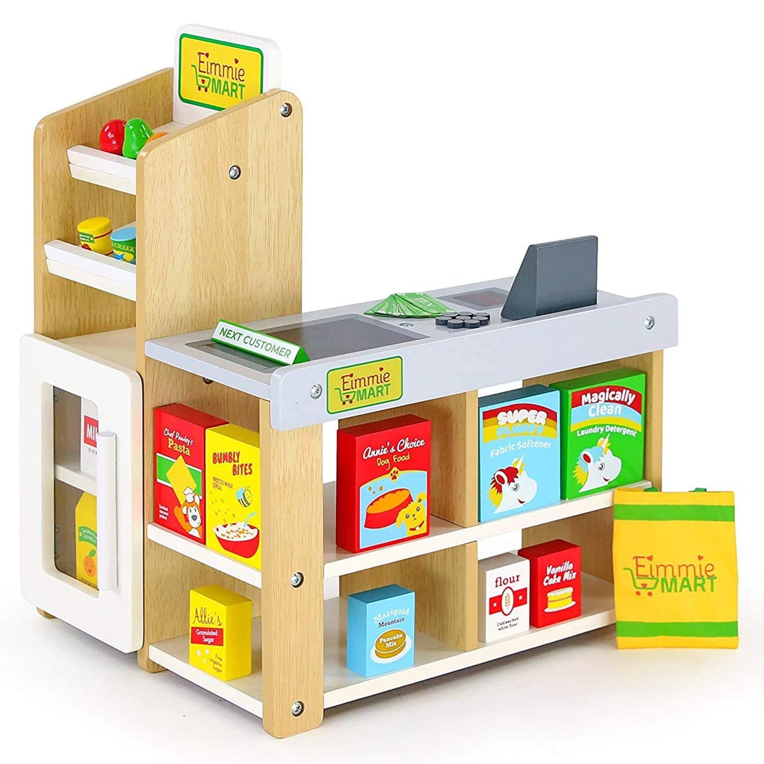 Playtime by Eimmie Wood Grocery Store Playset w/ Acc for 18in Dolls (Open Box) - VMInnovations