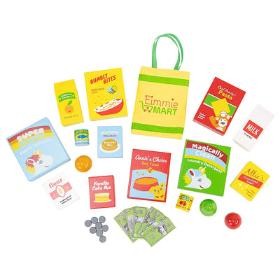 Playtime by Eimmie Wood Grocery Store Playset w/ Acc for 18in Dolls (Open Box) - VMInnovations