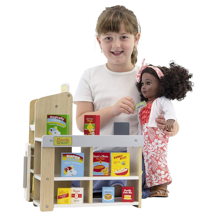 Playtime by Eimmie Wood Grocery Store Playset w/ Acc for 18in Dolls (Open Box)