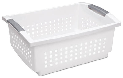 Sterilite Large Plastic Stacking Closet Organizer and Storage Basket (6 Pack) - VMInnovations