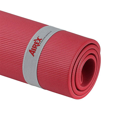AIREX Corona 185 Workout Fitness Foam Gym Floor Yoga Mat Pad for Exercising, Red