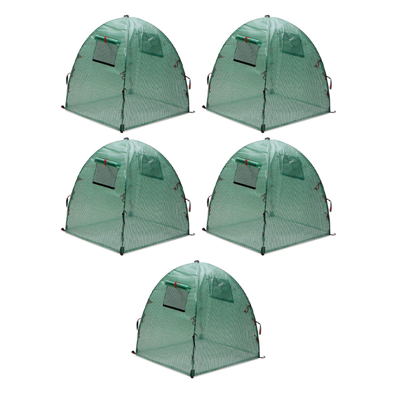NuVue 24044 Vueshield Greenhouse w/ 4 Stakes and Roll Up Screen Windows (5 Pack)