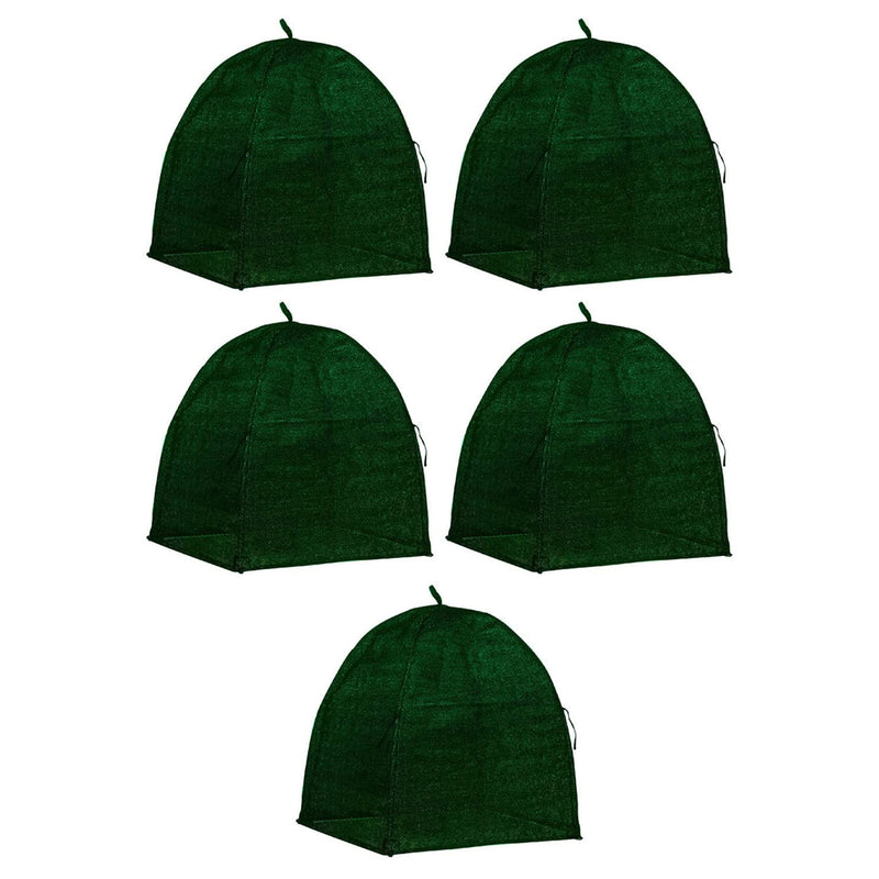 NuVue 20250 22 Inch Winter Plant Shrub Protection Cover, Hunter Green (5 Pack)