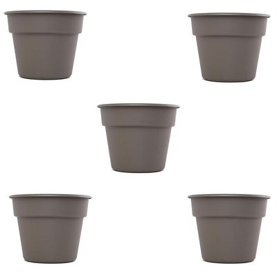 Bloem 12 Inch Dura Cotta Planter with Pre Drilled Holes, Peppercorn (5 pack)