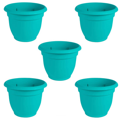 Bloem 6 Inch Ariana Self Watering Planter for Indoor & Outdoor, Calypso (5 Pack)