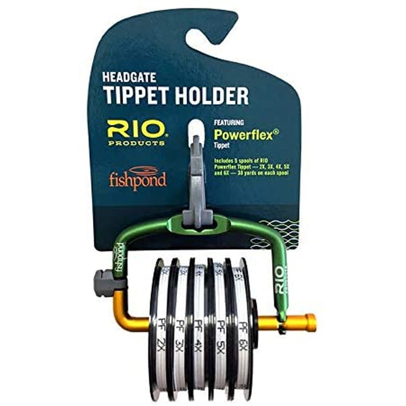 Rio Fly Fishing Spring Loaded Headgate 7 Tippet Spool Dispenser w/ Line Cutter