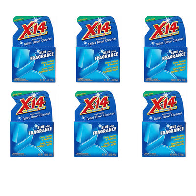 X 14 268011 Toilet Bowl Deodorizer and Cleaner, Blue Plus Fragrance (6 Pack)