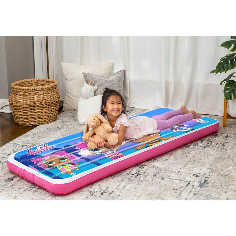 Living iQ Inflatable Jr Twin Travel Size Kids Air Bed Mattress, LOL Surprise - VMInnovations