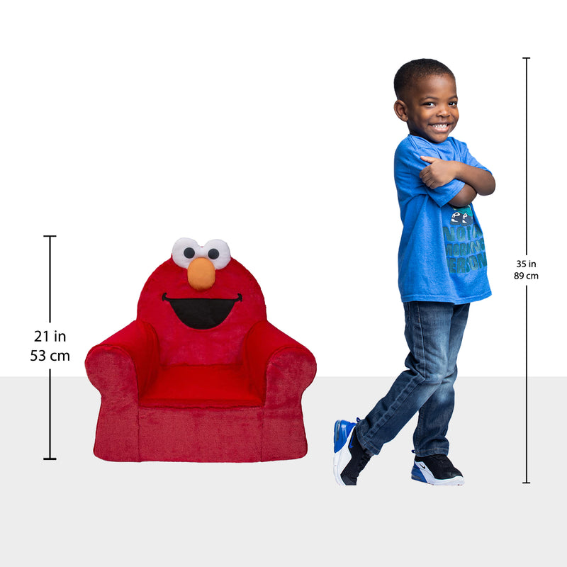 Marshmallow Furniture 6023825 Comfy Foam Toddler Kid Chair, Sesame Street Elmo