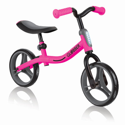 Globber GO BIKE Adjustable Balance Training Bike for Toddlers, Pink & Black