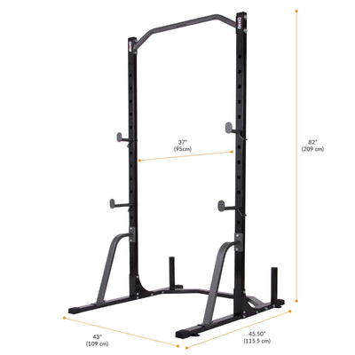 Body Champ PBC530 Power Rack System with Olympic Weight Plate Storage and Bench