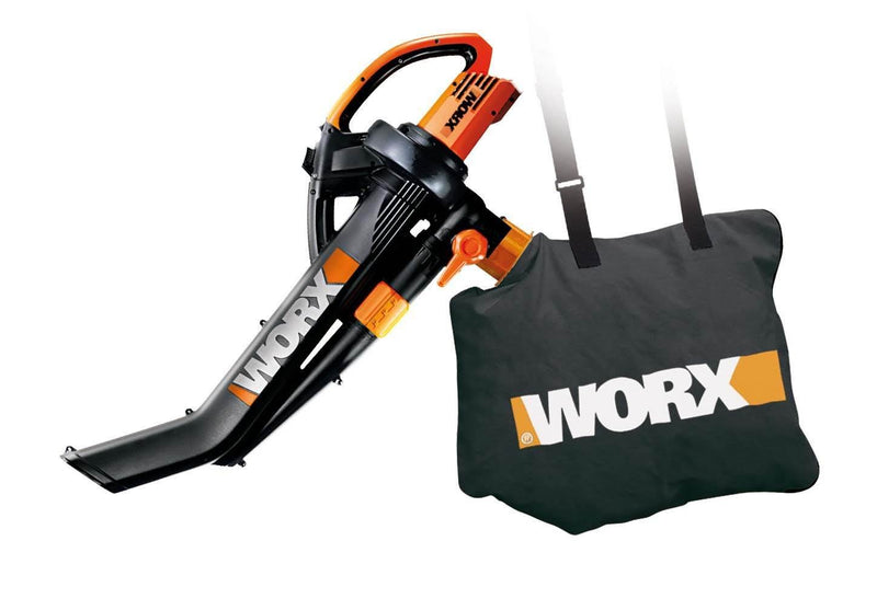 WORX WG509 Corded Electric TriVac Blower/Mulcher/Vacuum & Impellar Bag and Strap