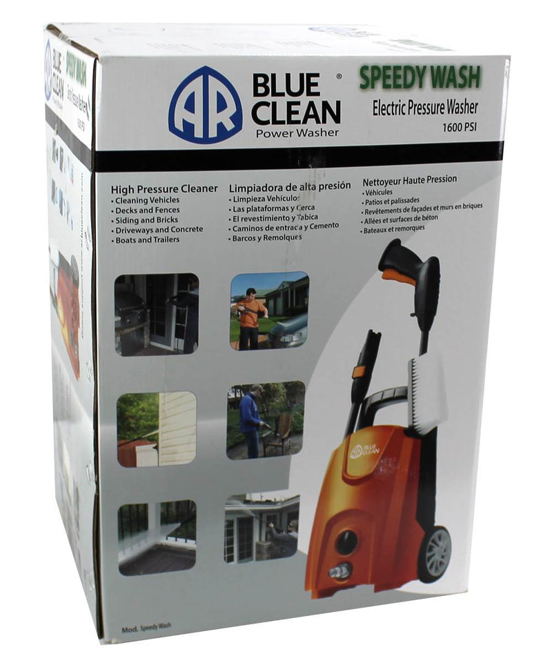 AR Blue Clean Speedy Wash 1600 PSI 1.45 GPM Electric Water Power Pressure Washer
