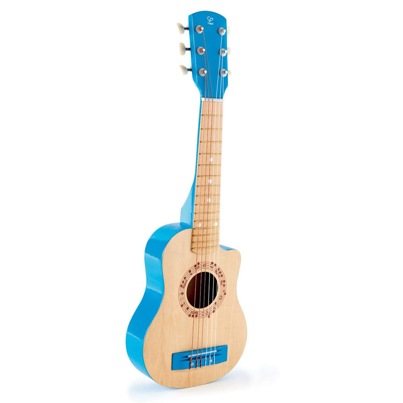 Hape E0601 Flame First Kids Wooden Toy Guitar Ukelele Musical Instrument, Blue