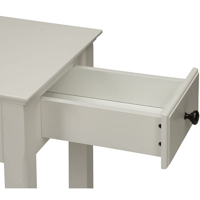 ACME 82842 Bertie Rectangular 1-Drawer Home Decor Wooden Side Table, White