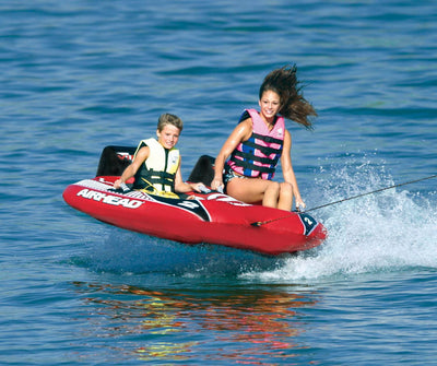 AIRHEAD AHVI-F2 Viper 2 Double Rider Cockpit Inflatable Towable Lake Water Tube