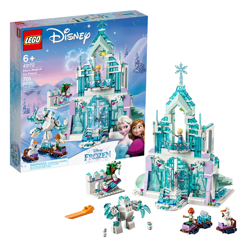 LEGO 43172 Disney Frozen Elsa’s Magical Ice Palace Building Kit w/ 4 Minifigures