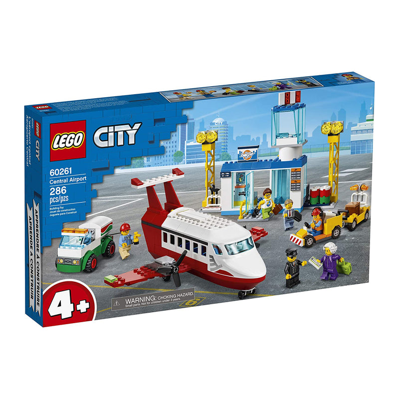LEGO City 60261 Central Airport Building Block Set Toy Kit for Kids (286 Pieces)