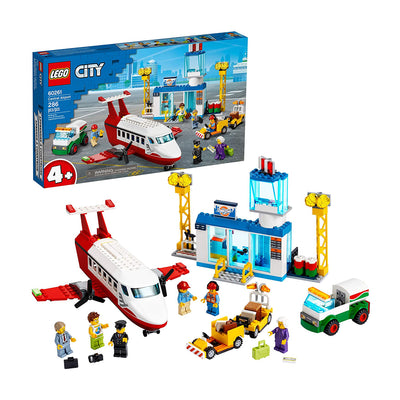 LEGO City 60261 Central Airport Building Block Set Toy Kit for Kids (286 Pieces)