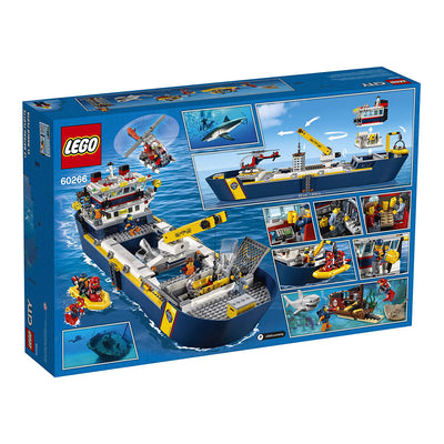 LEGO City Ocean Exploration Ship 745 Piece Block Building Set Floating 8 Figures