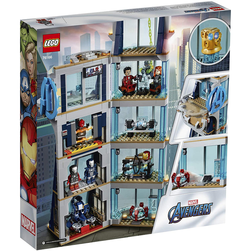 LEGO Marvel 76166 Avengers Tower Battle 5 Level Building Set with 7 Minifigures