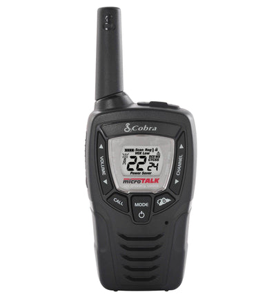 (2) COBRA CXT345 MicroTalk 23 Mile 22 Ch Walkie Talkie 2-Way Radios w/ Headsets