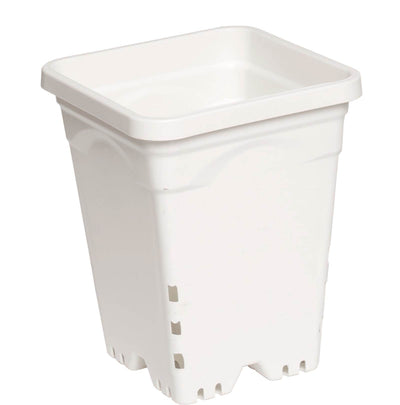 (50) Active Aqua 7" x 7" Square White Garden Pot Planter Containers | HG7X7SW