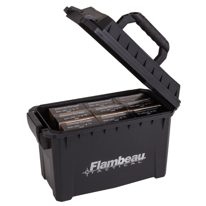 Flambeau Outdoors 6415SB Portable Waterproof Compact Ammo Can Storage, Black