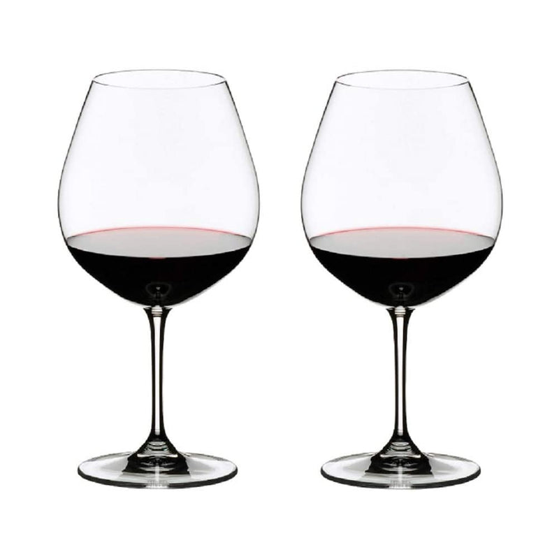 Riedel 6416/07 VINUM Stemmed Pinot Noir Crystal Red Wine Glass, Set of 2, Clear