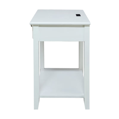 Casual Home Night Owl Bedroom Nightstand with Included Discrete USB Port Station