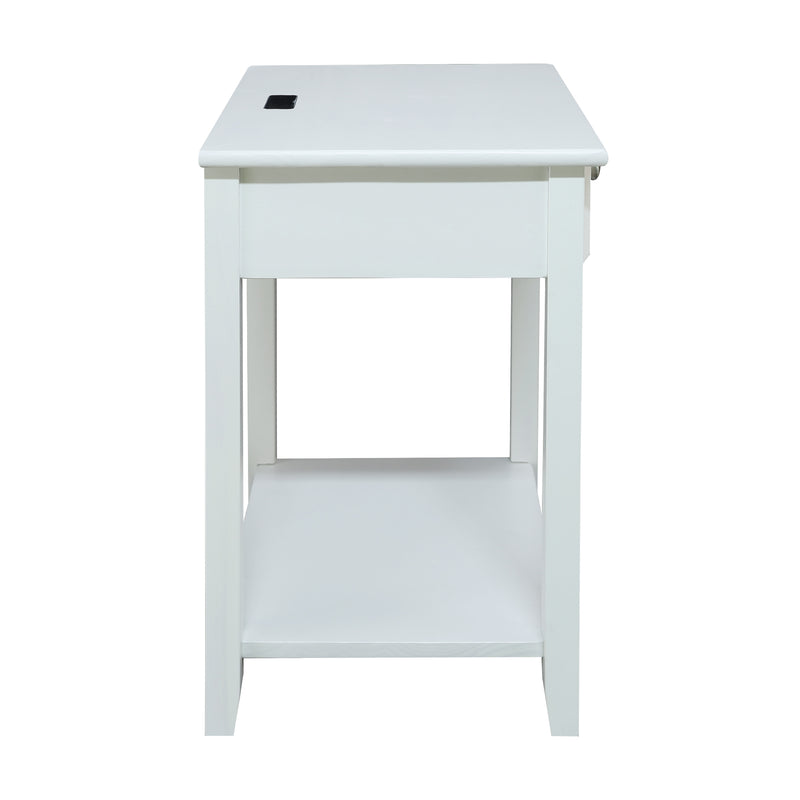 Casual Home Night Owl Bedroom Nightstand with Included Discrete USB Port Station
