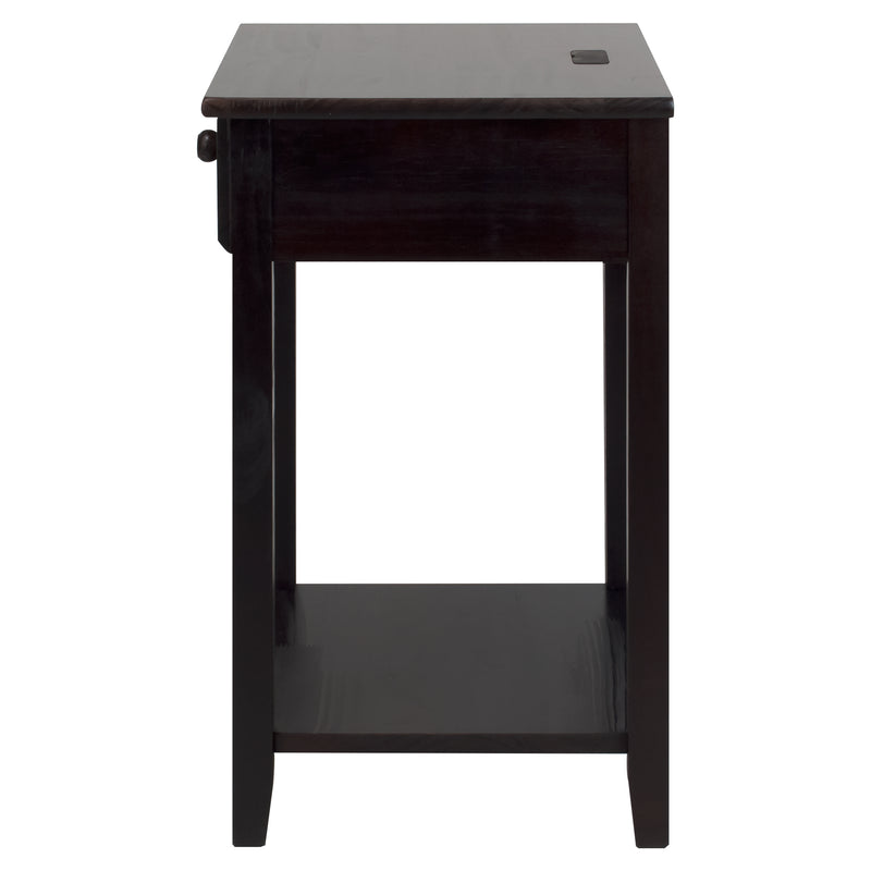 Casual Home Night Owl Bedroom Nightstand with Discrete USB Port Station (Used)