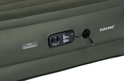 Insta-Bed Queen Raised 22" Air Mattress w Grip Bottom & Built-In Pump (Open Box)